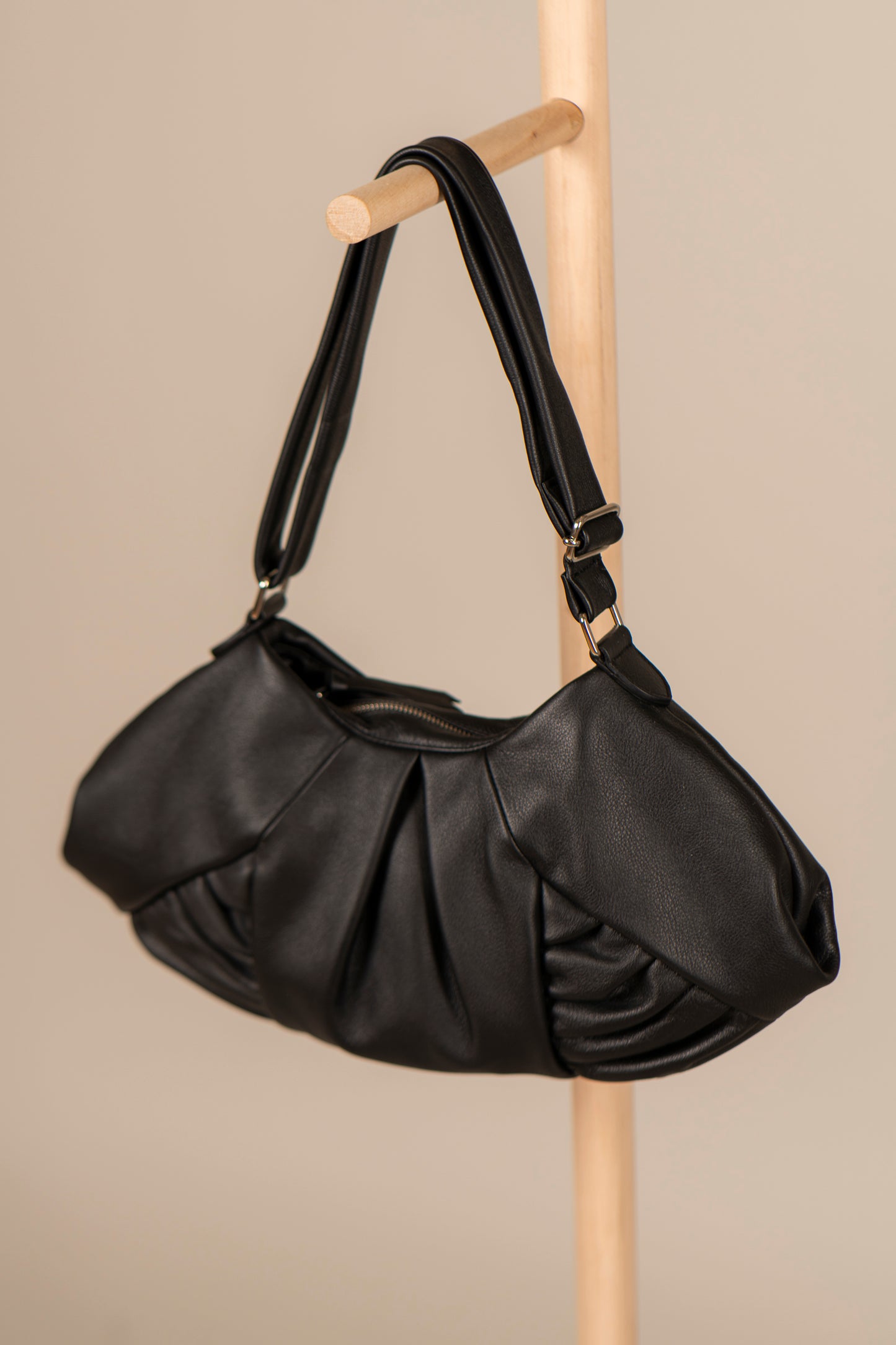 leather dumpling bag