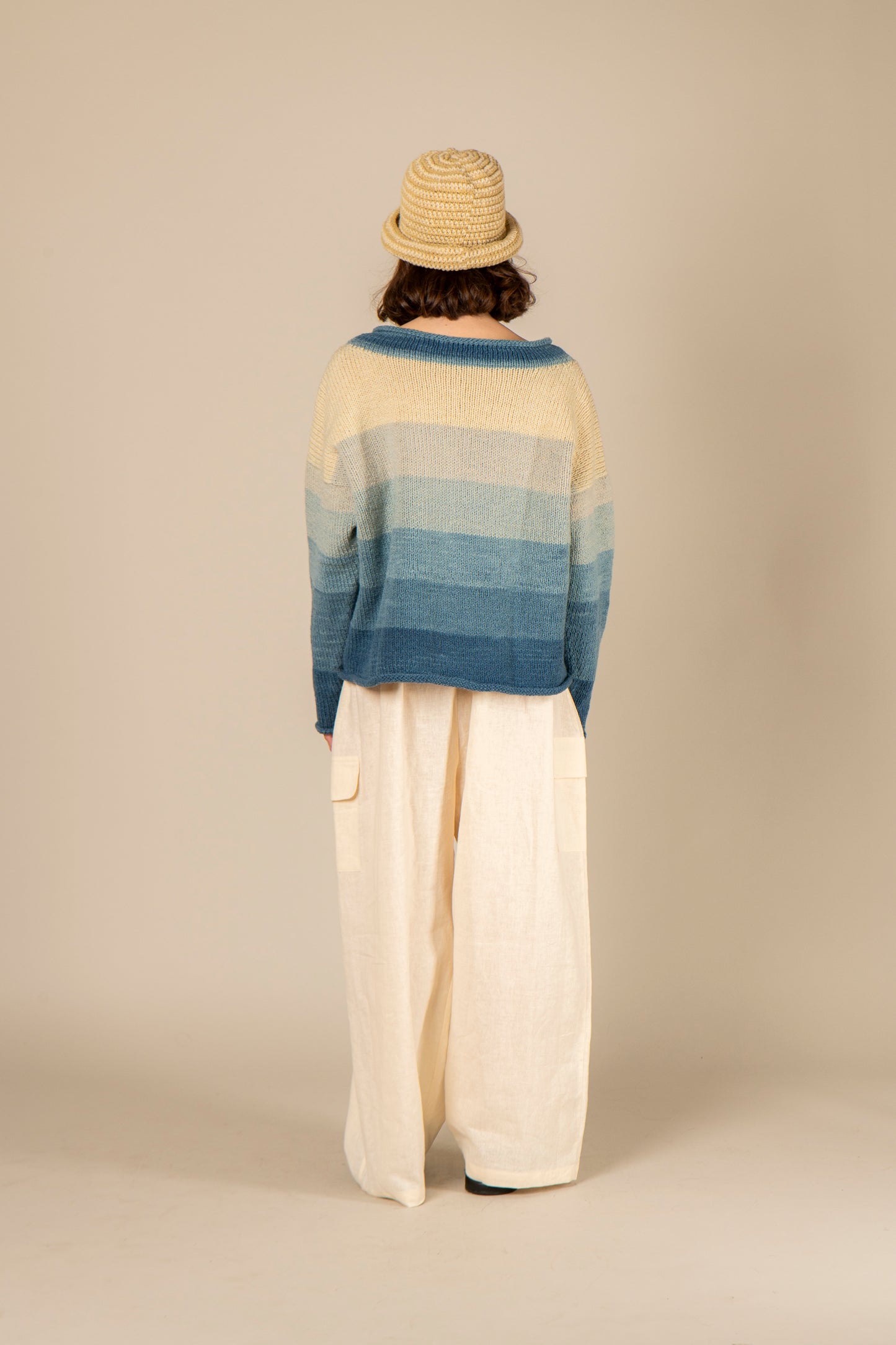 rolled edge sweater