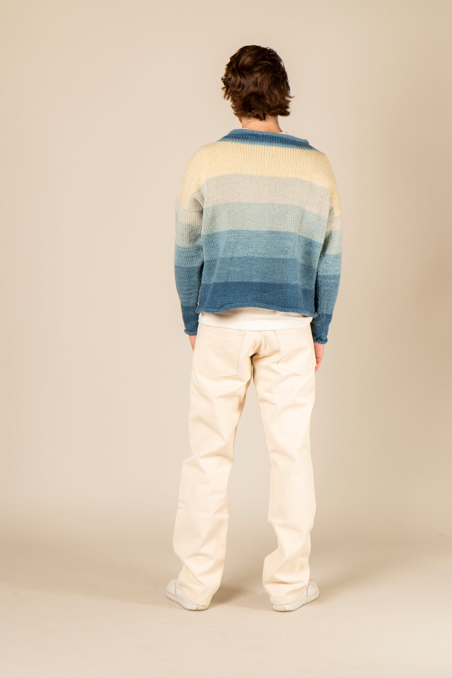 rolled edge sweater