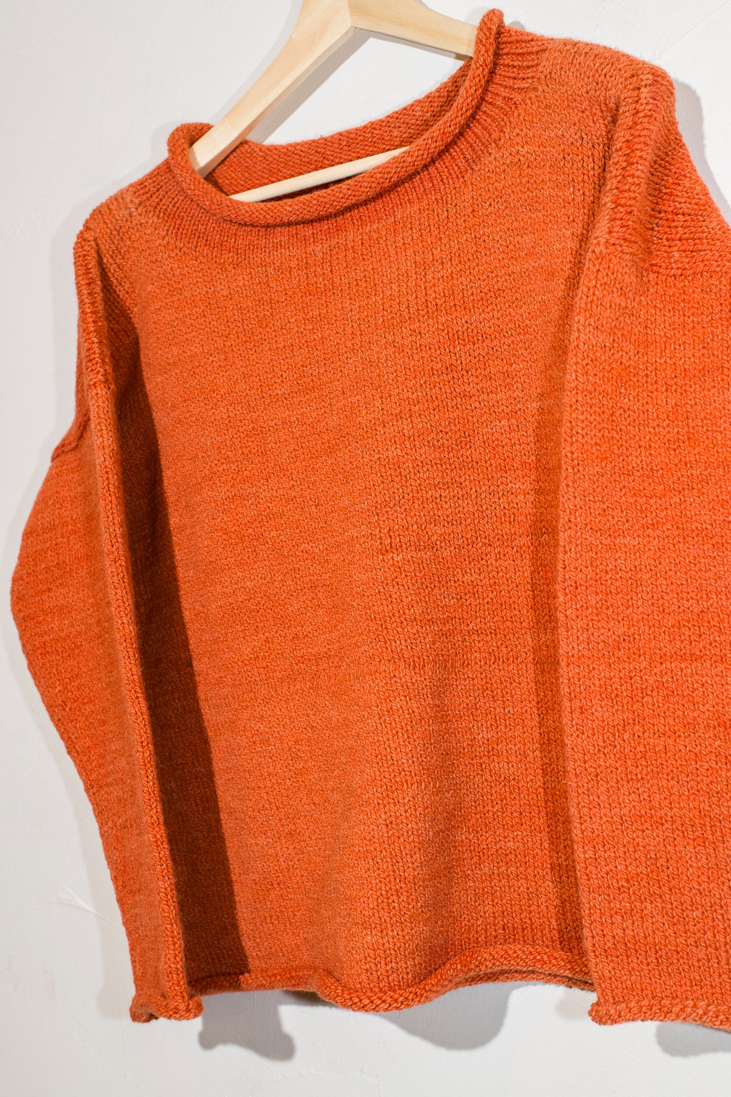 rolled edge sweater