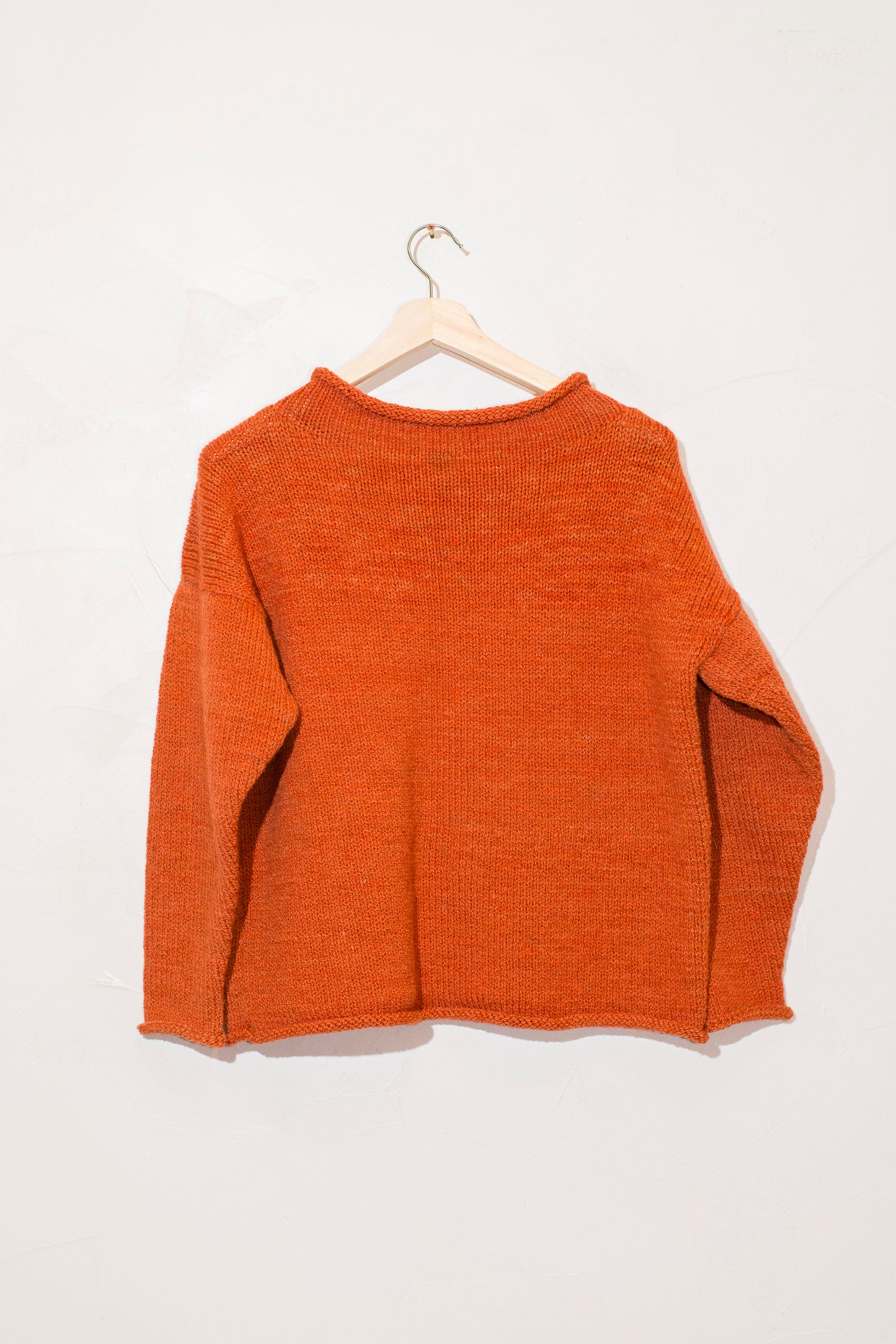 rolled edge sweater