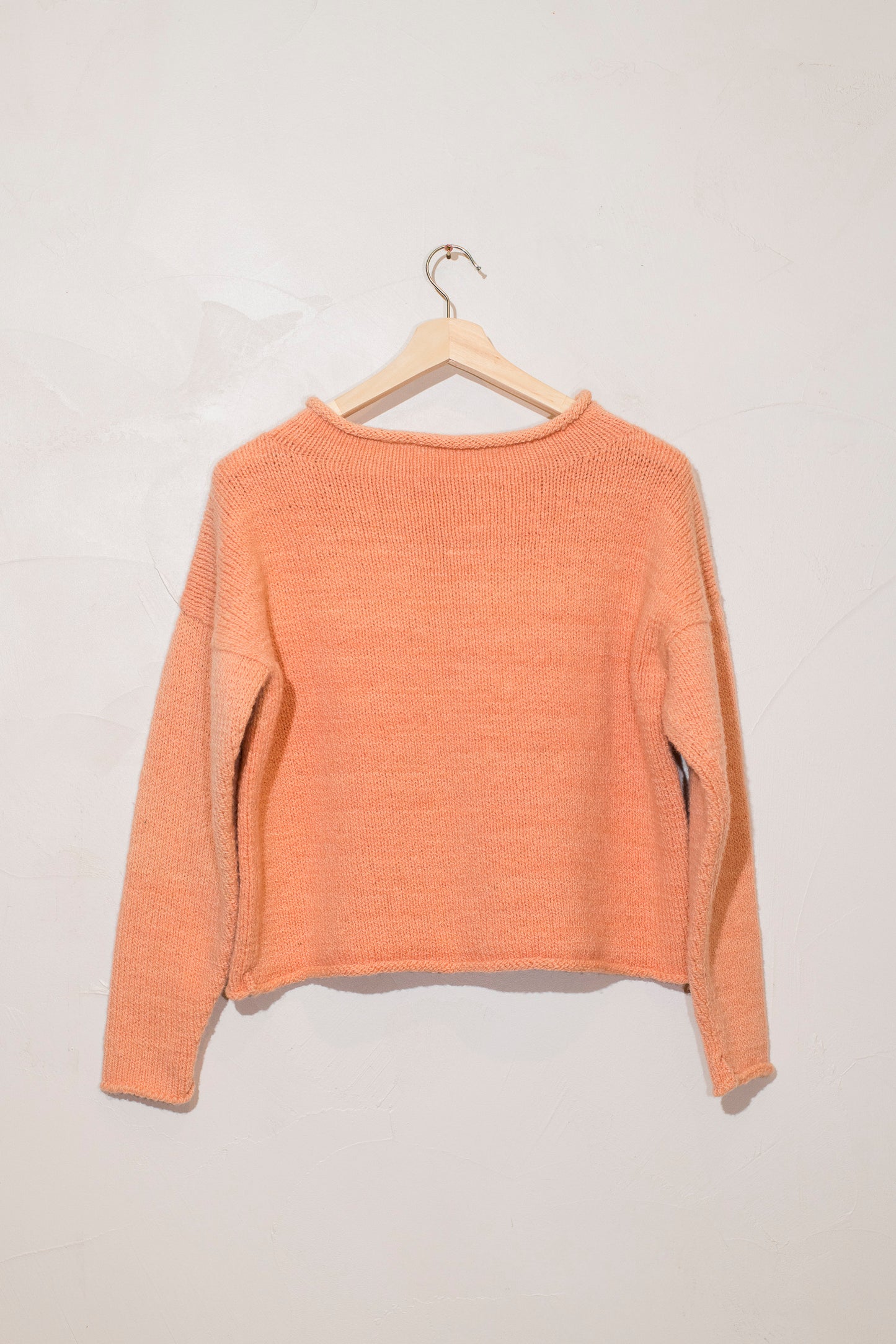 rolled edge sweater