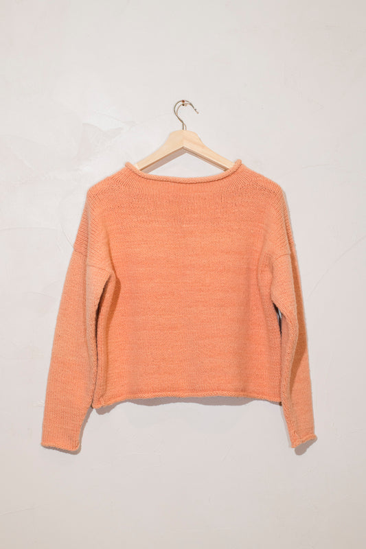 rolled edge sweater