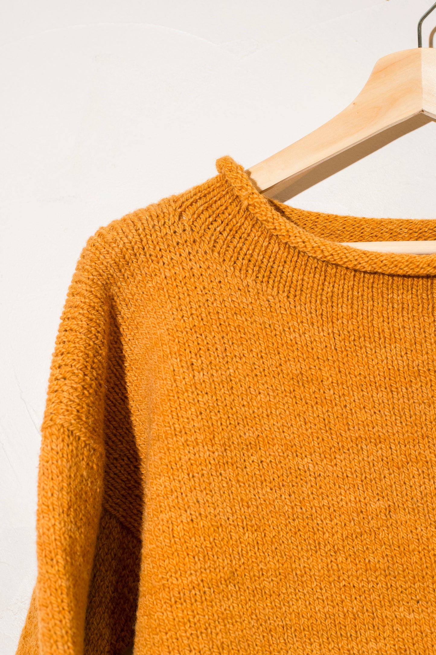 rolled edge sweater