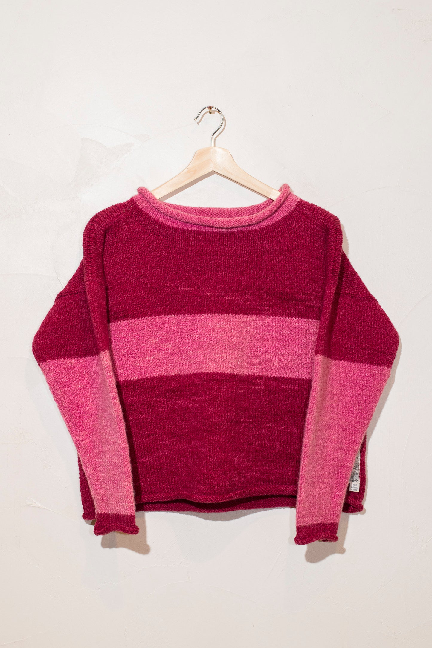 rolled edge sweater