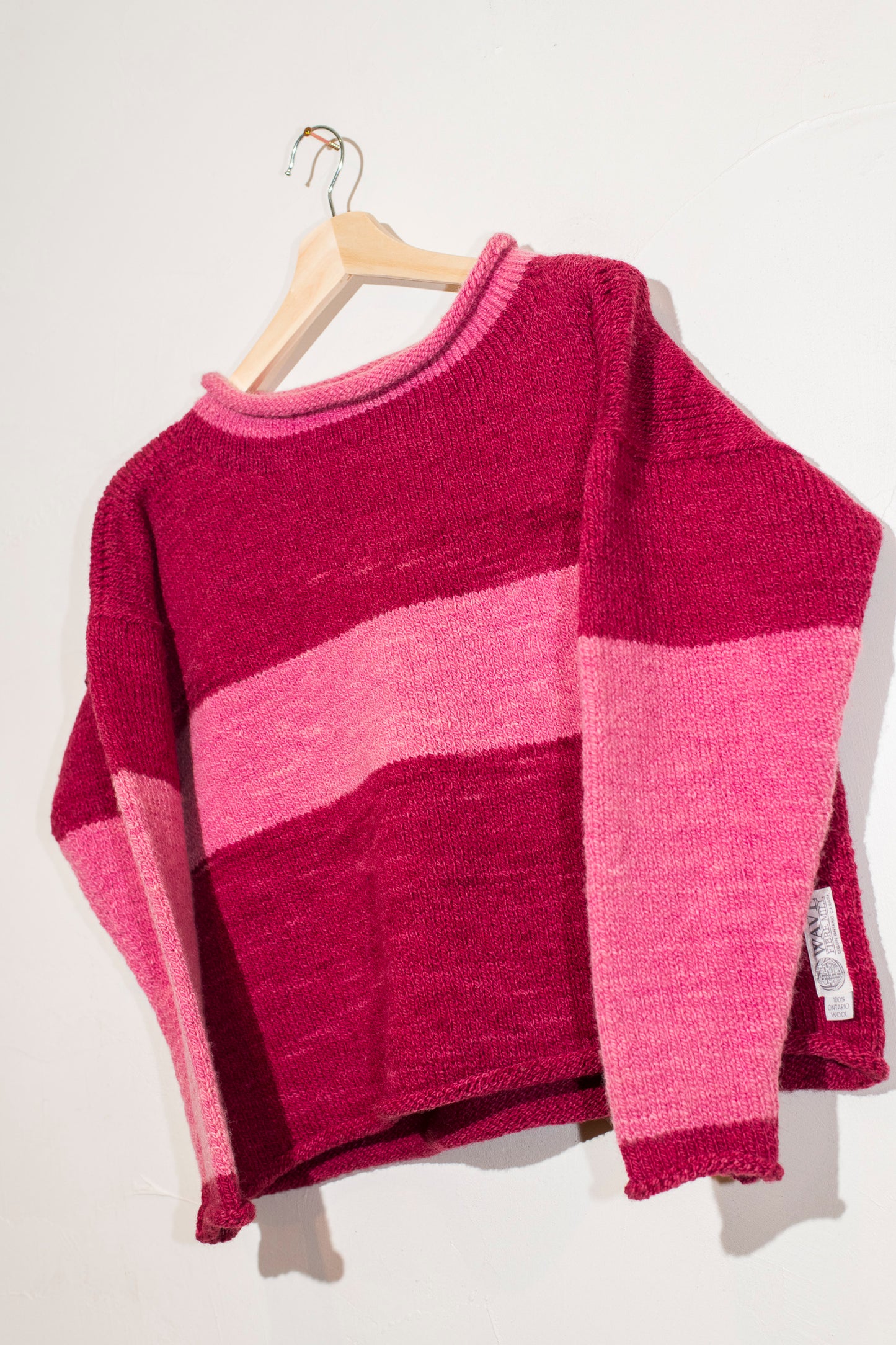 rolled edge sweater