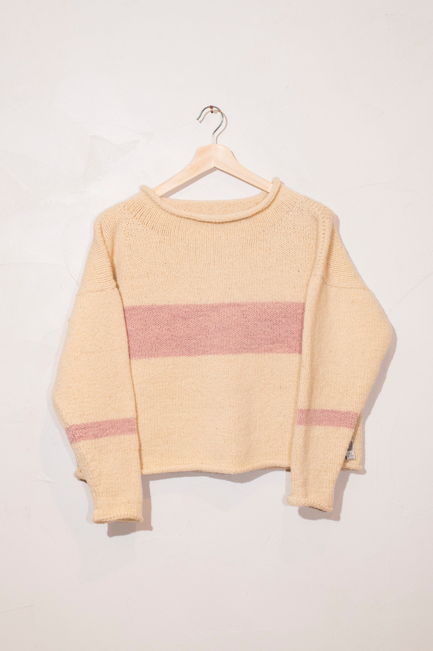 rolled edge sweater