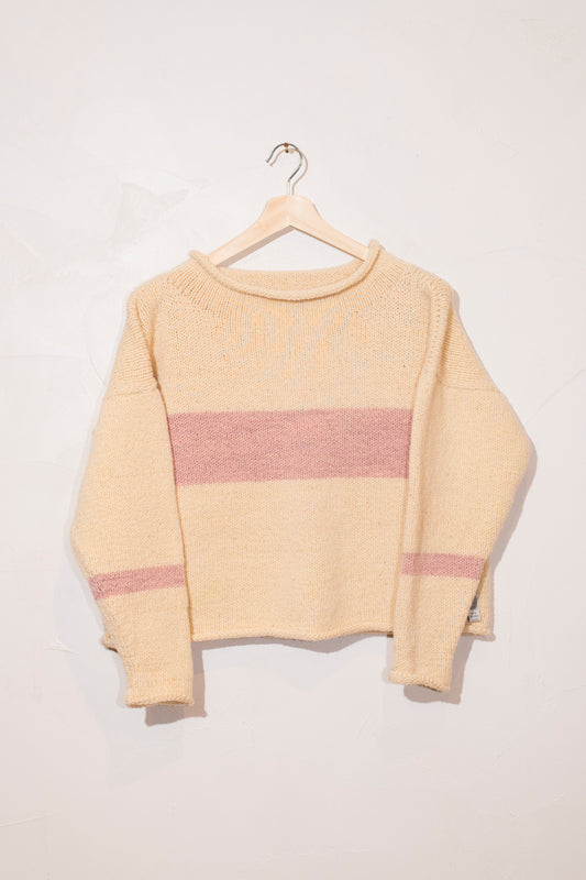 rolled edge sweater