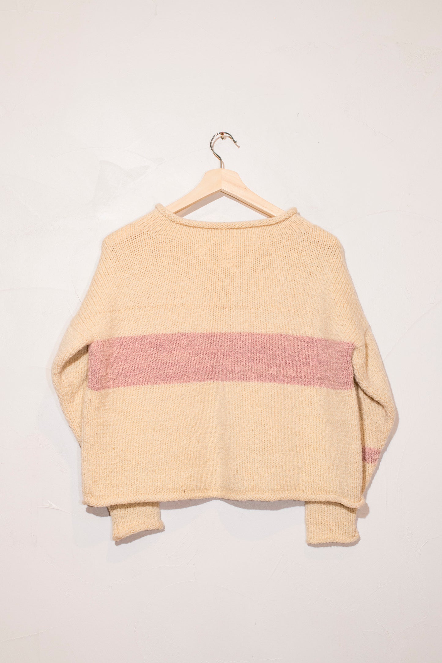 rolled edge sweater