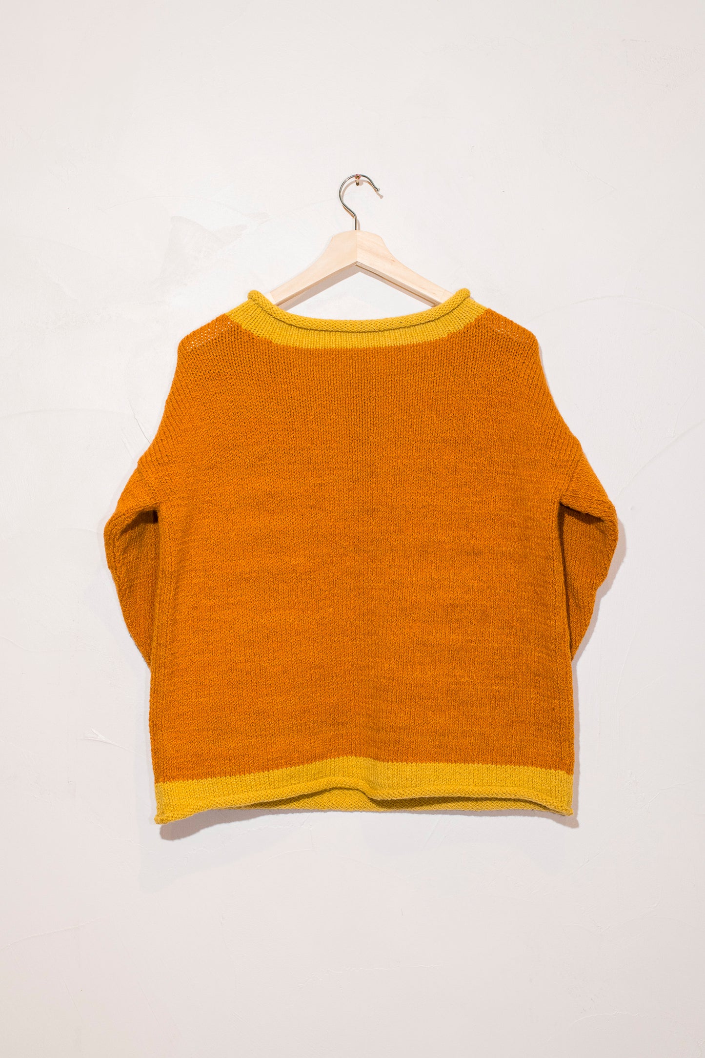 rolled edge sweater