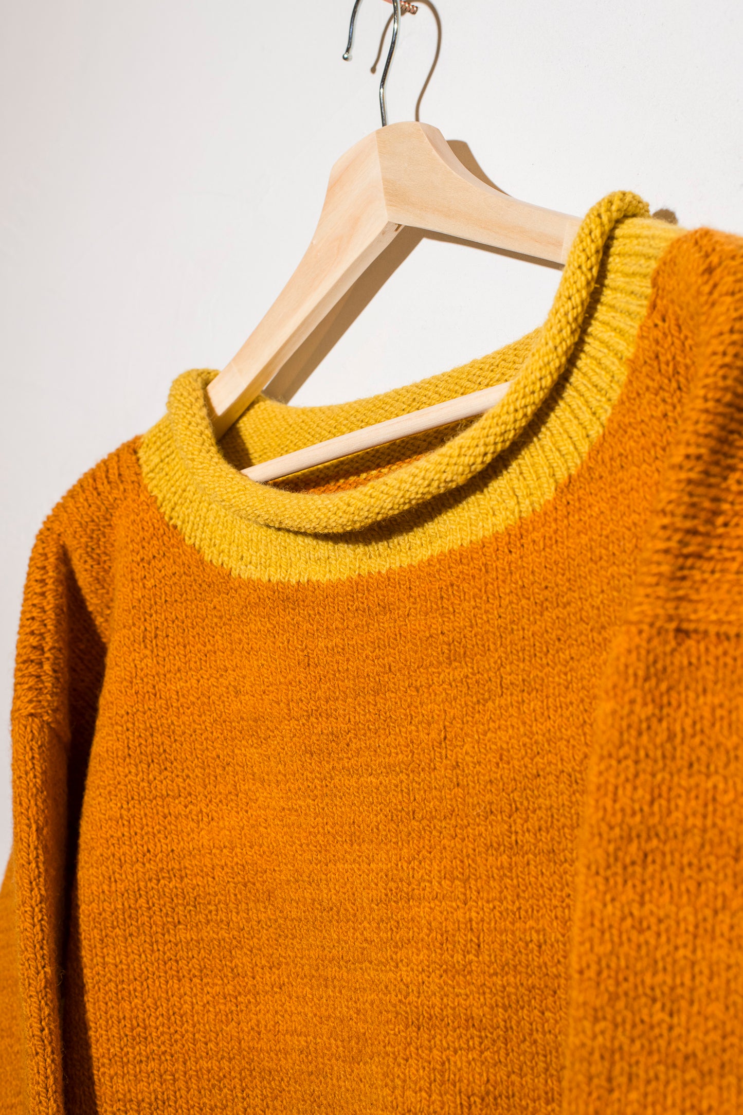 rolled edge sweater