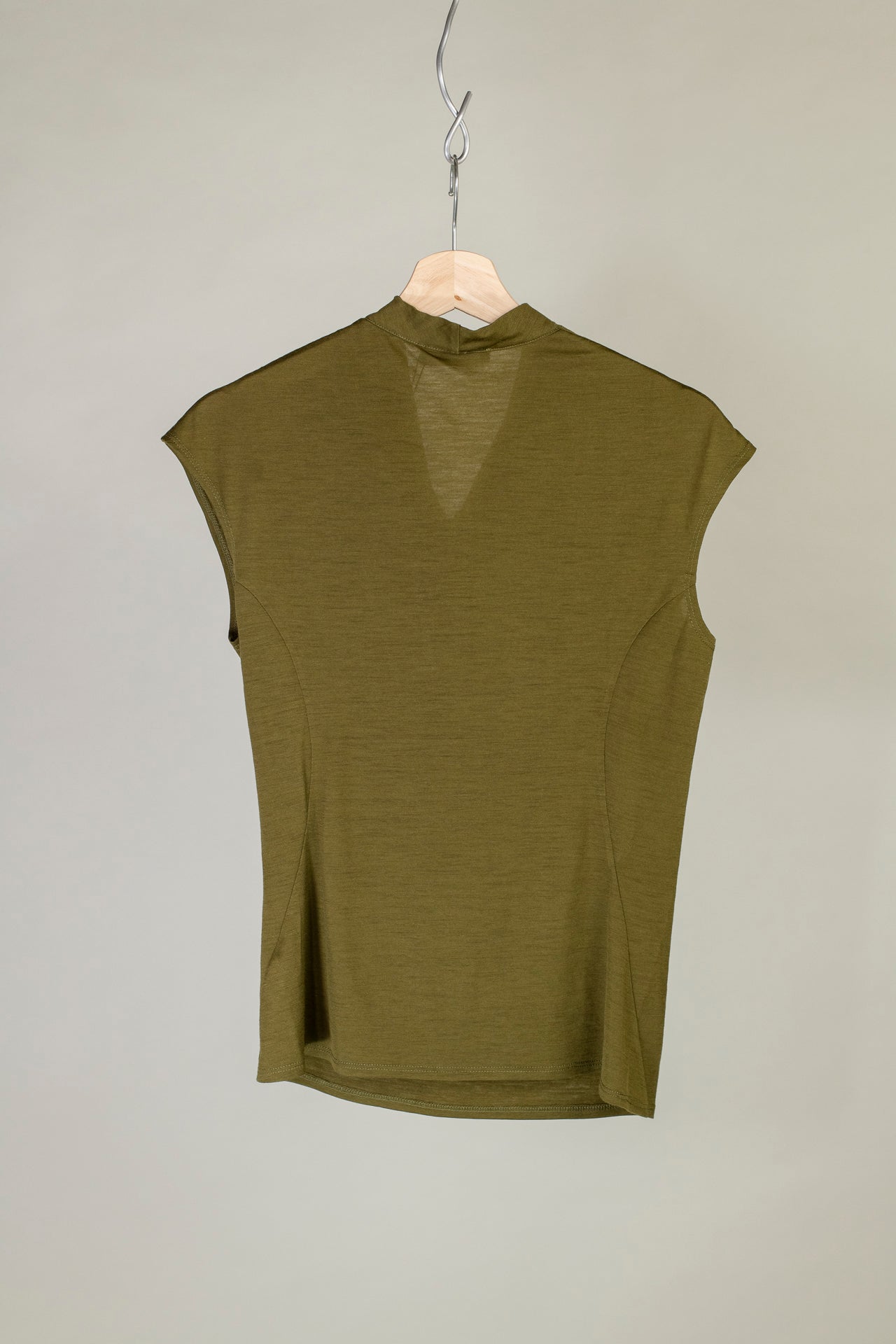 Cowl Neck Drape Tank- Merino Wool