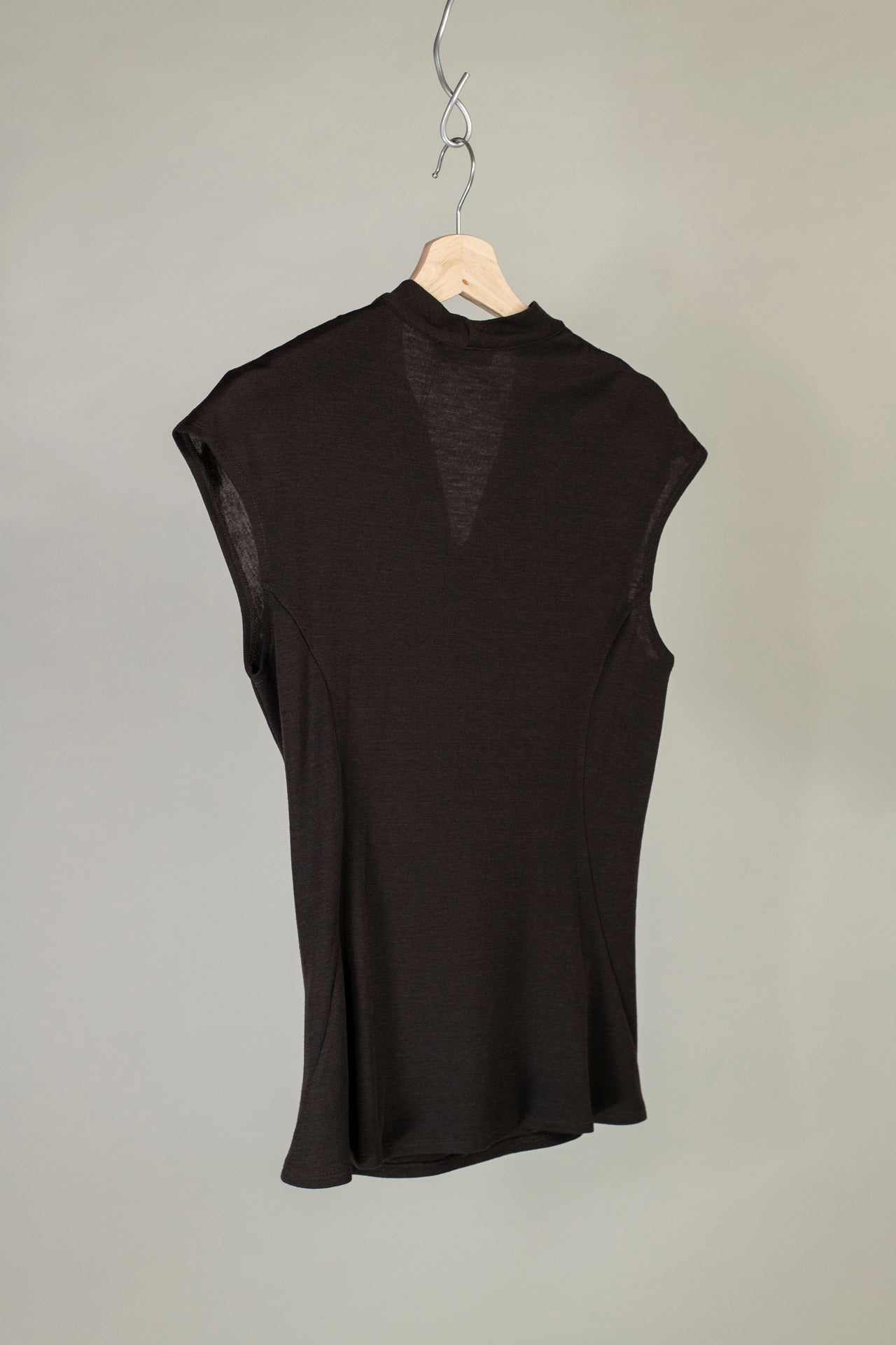 Cowl Neck Drape Tank - Wool Silk