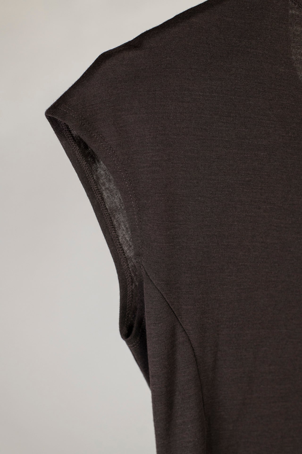Cowl Neck Drape Tank - Wool Silk