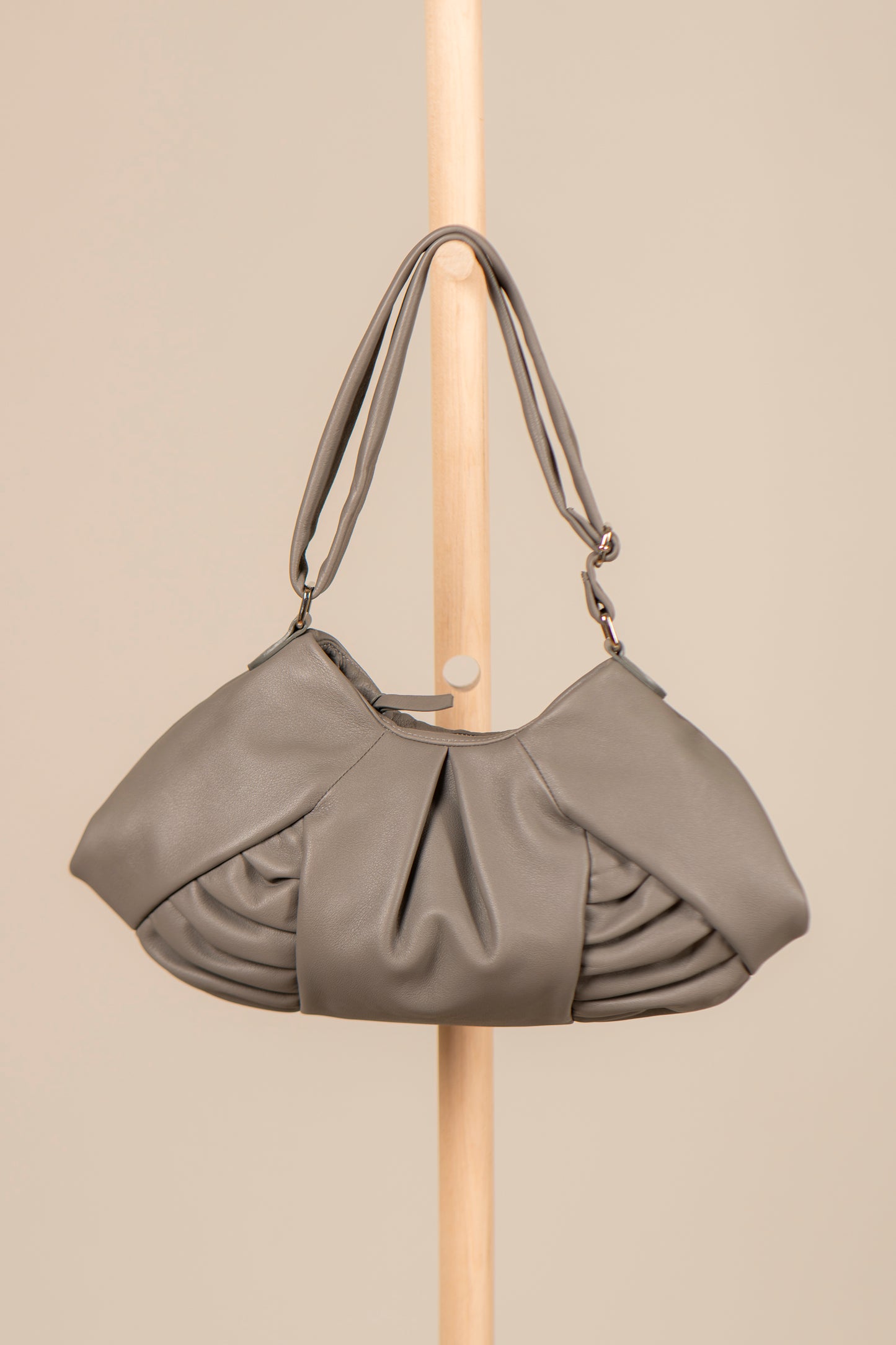 leather dumpling bag