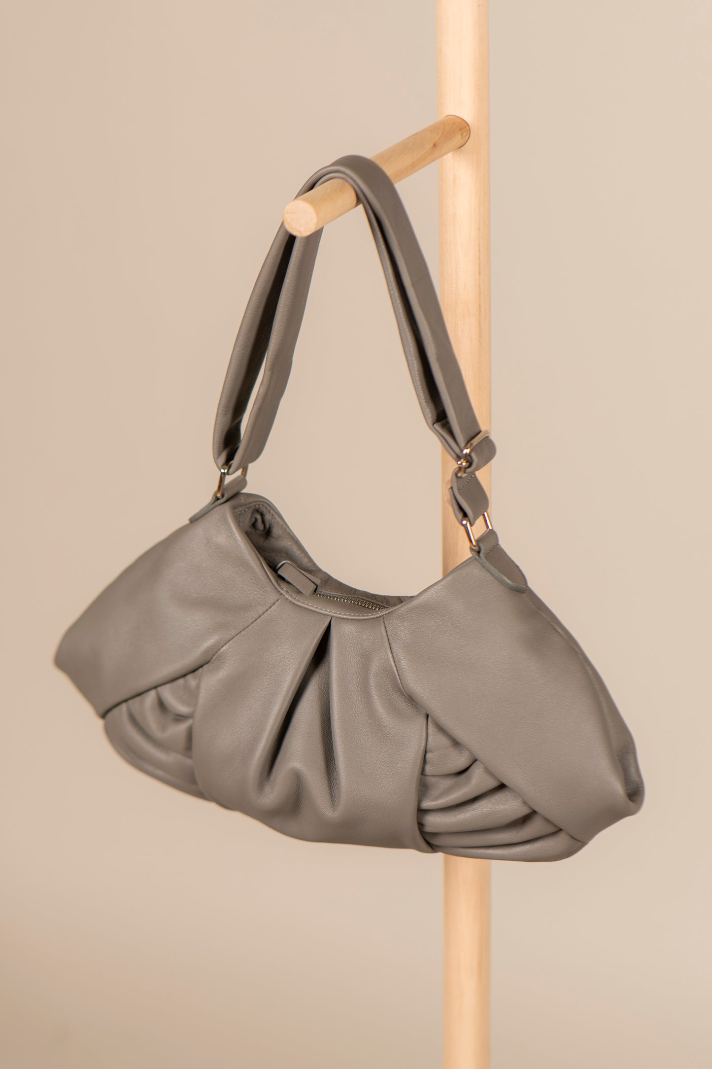 leather dumpling bag