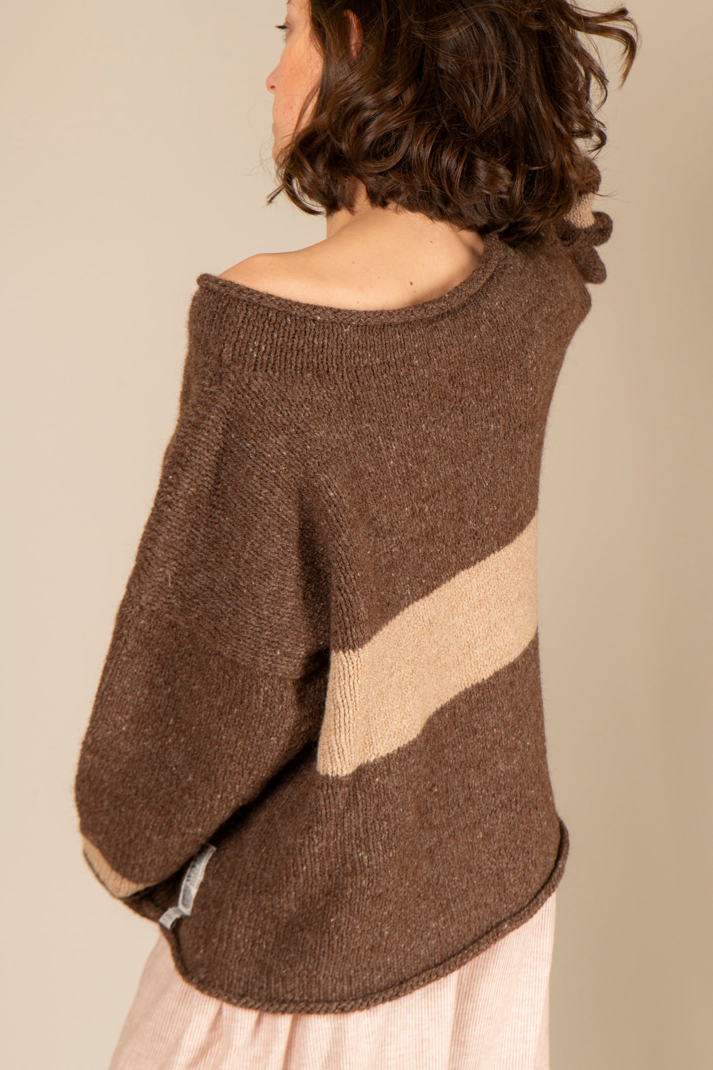 rolled edge sweater