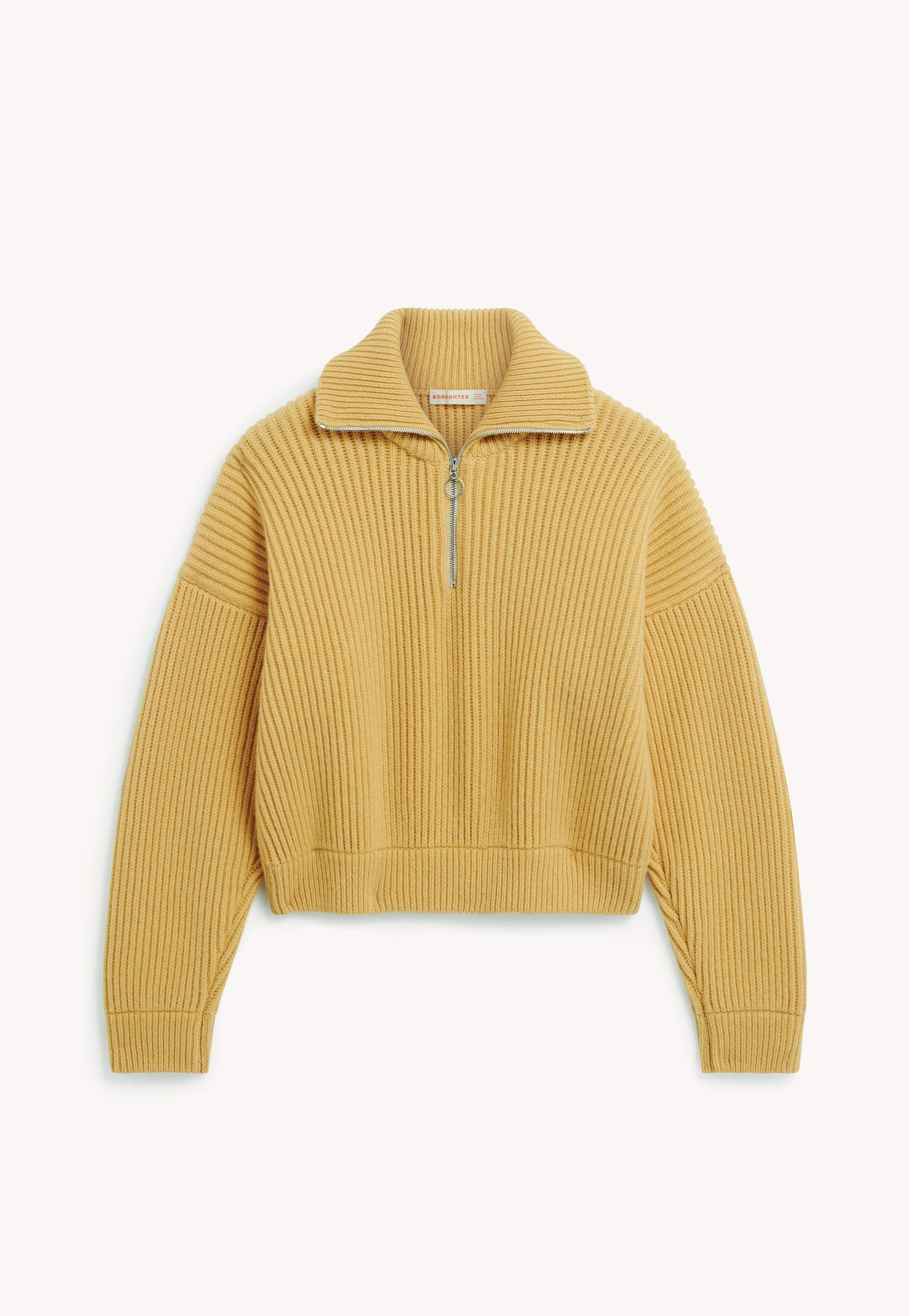 Rowan Rib Half Zip in Yellow