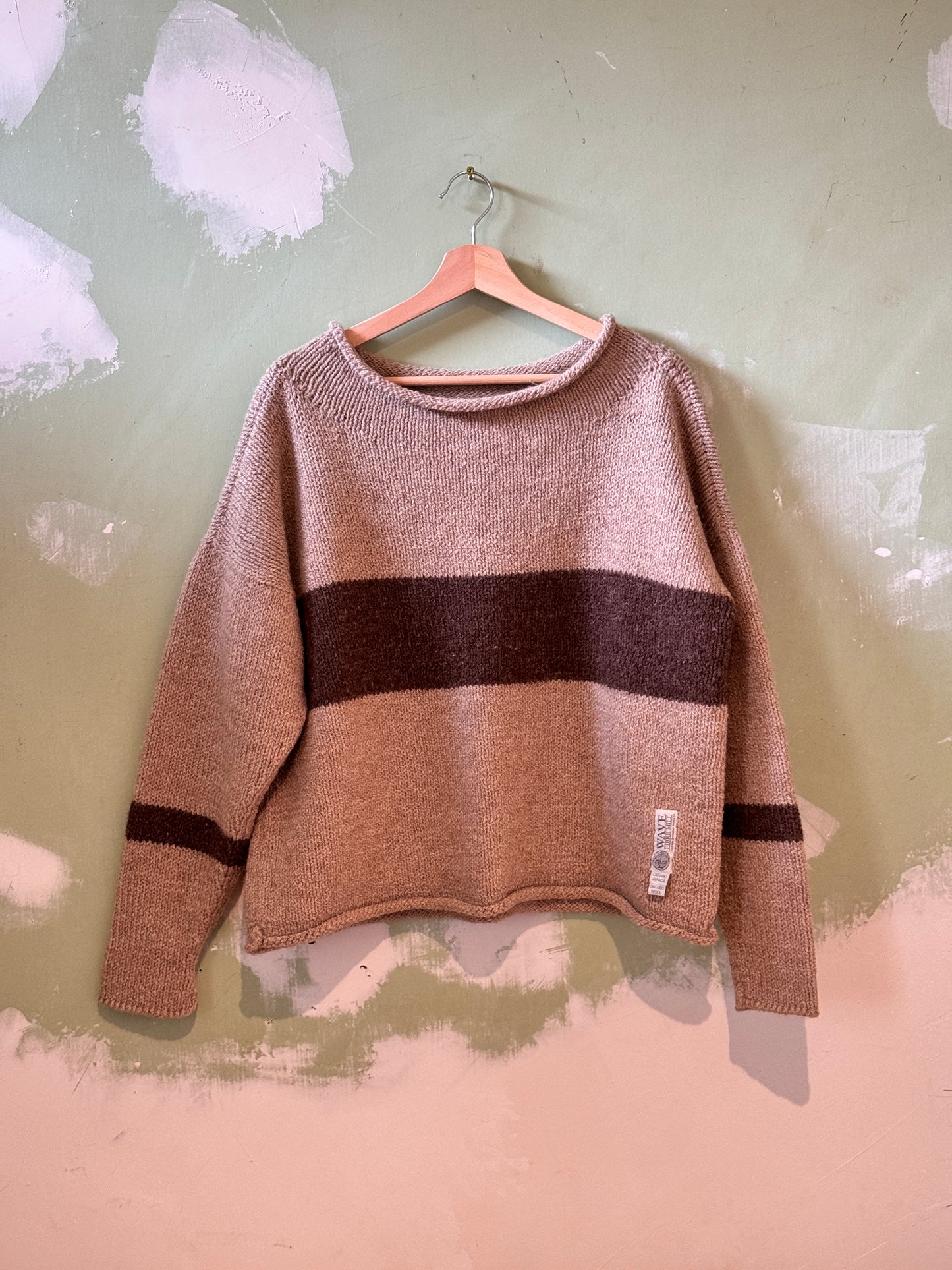 rolled edge sweater