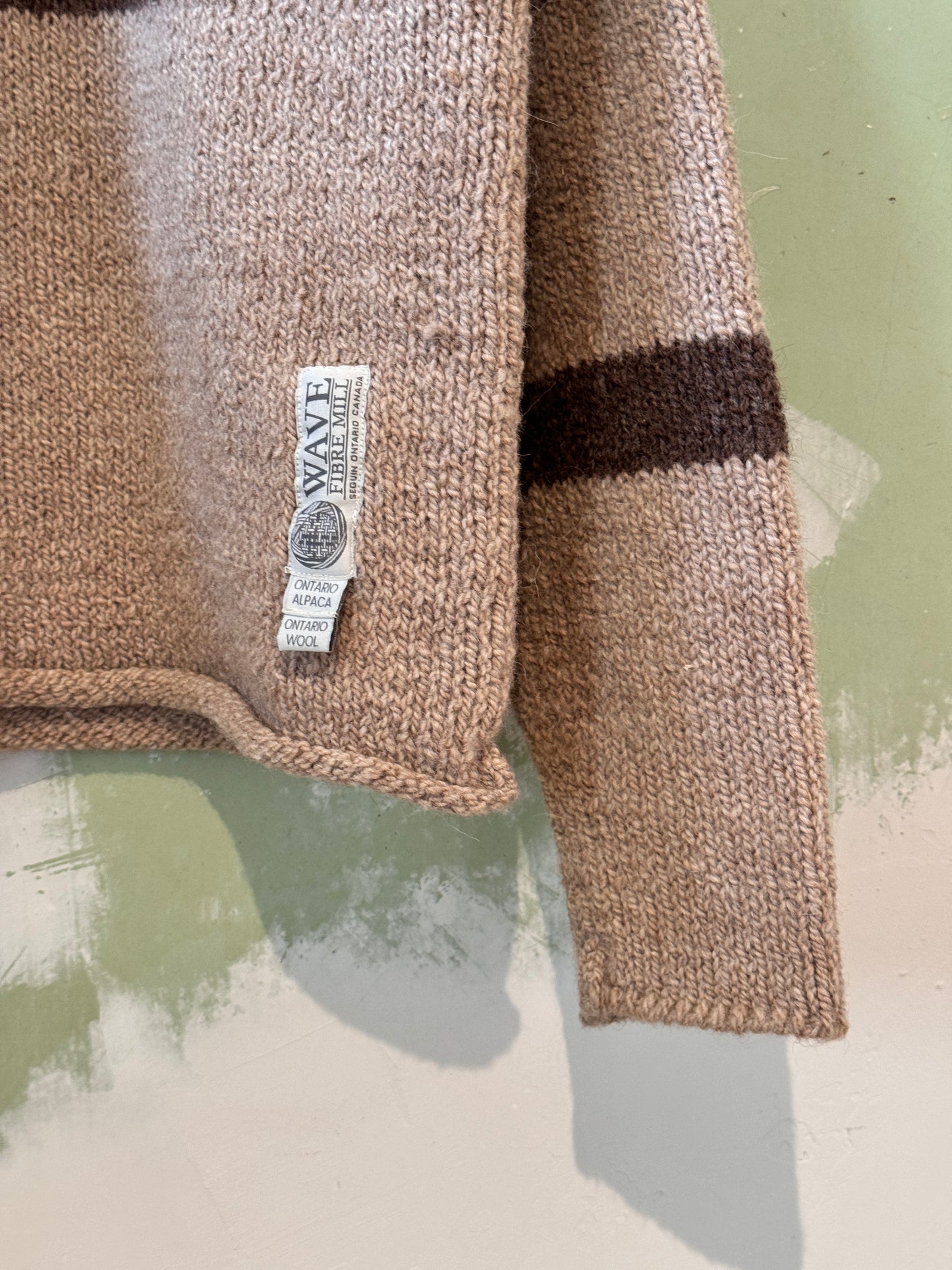 rolled edge sweater