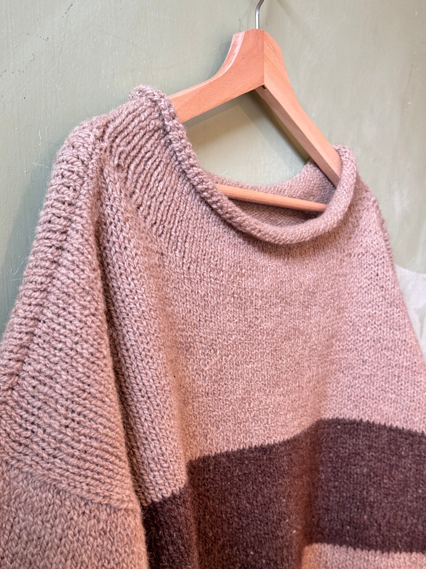 rolled edge sweater