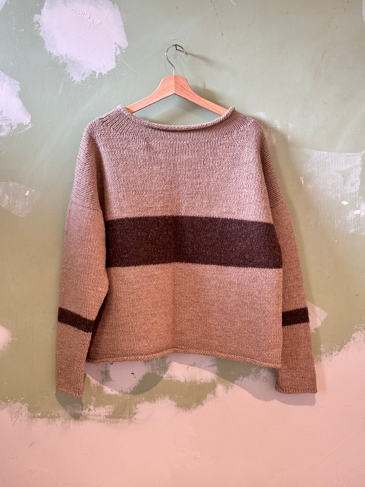 rolled edge sweater