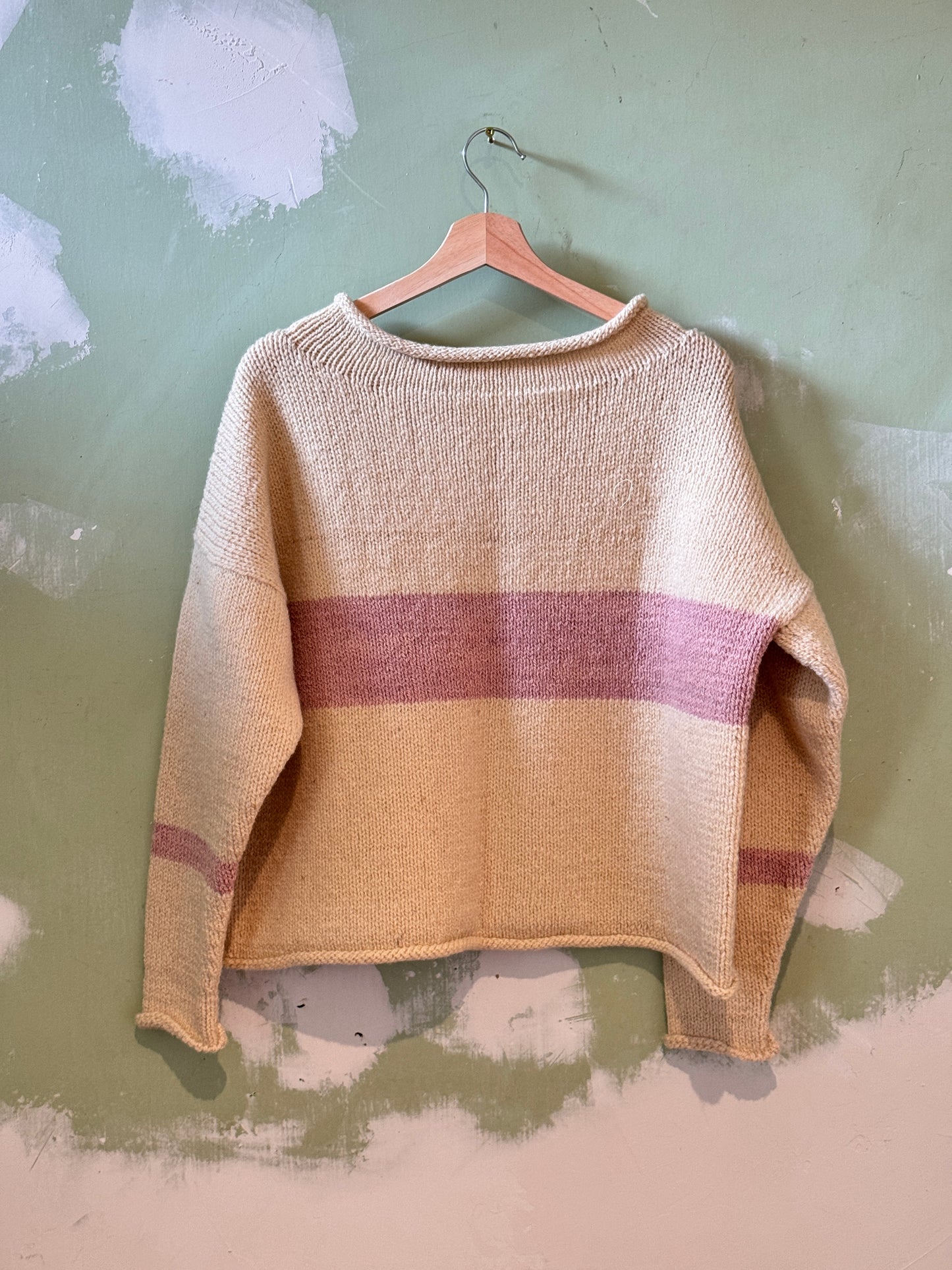 rolled edge sweater