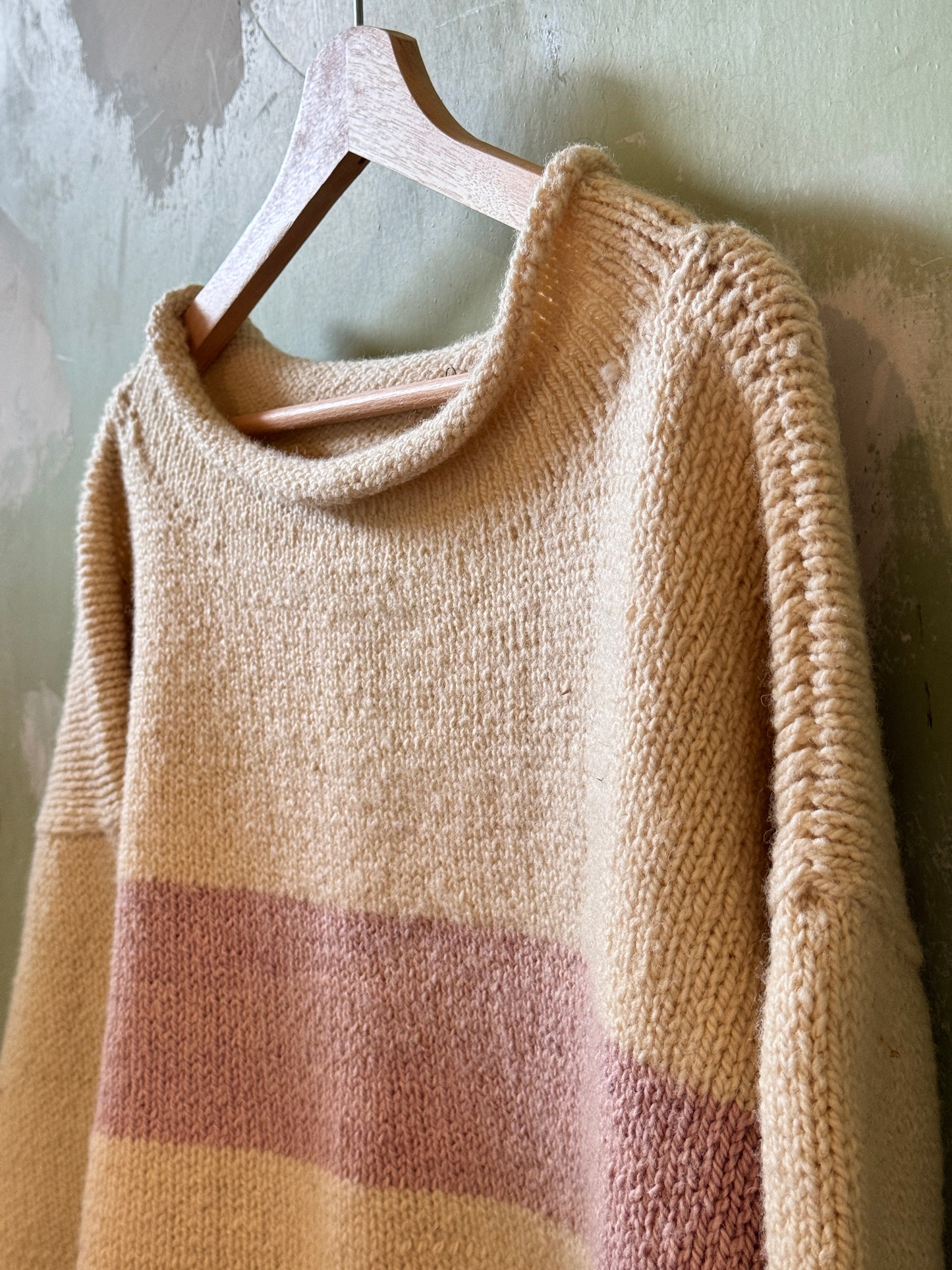 rolled edge sweater