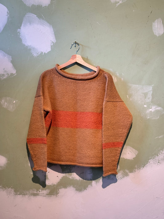 rolled edge sweater