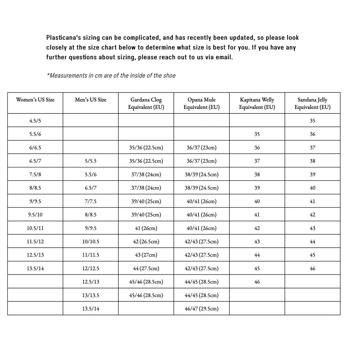 Size Guide