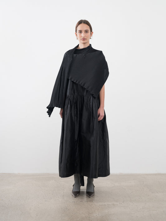Pleated Scarf - Silk Dupion