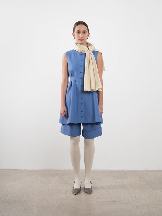Pleated Scarf - Silk Dupion