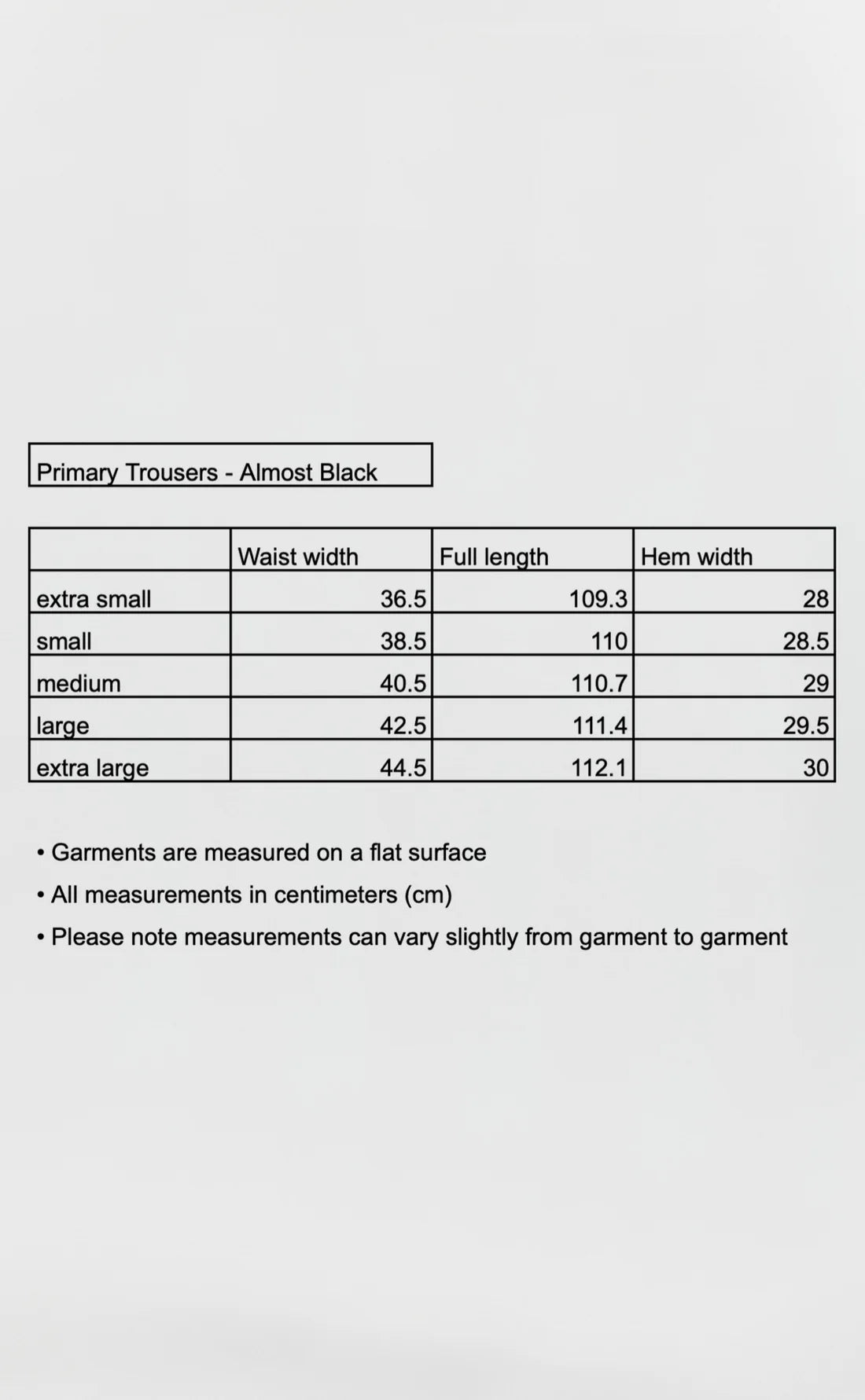 Size Guide