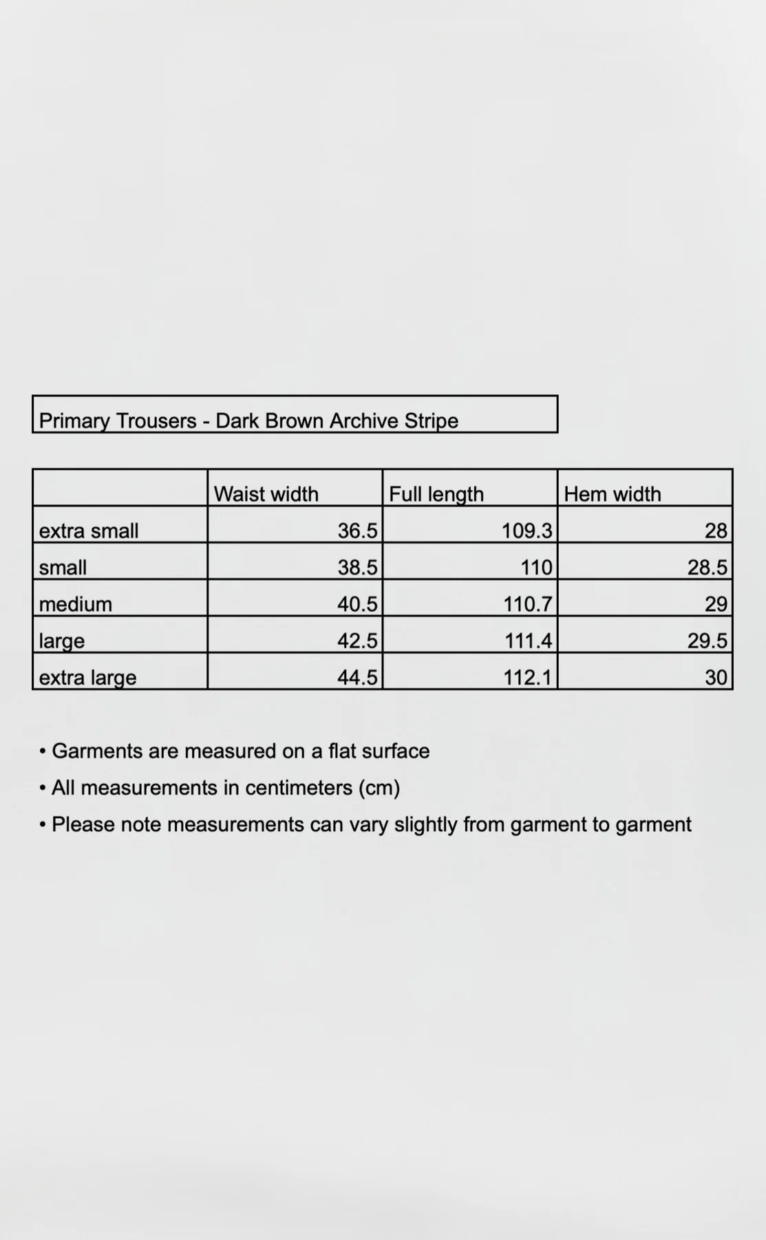 Size Guide