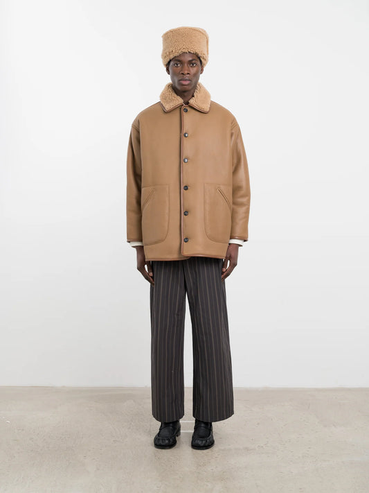 Tan Leather Back Curly Ronny Jacket