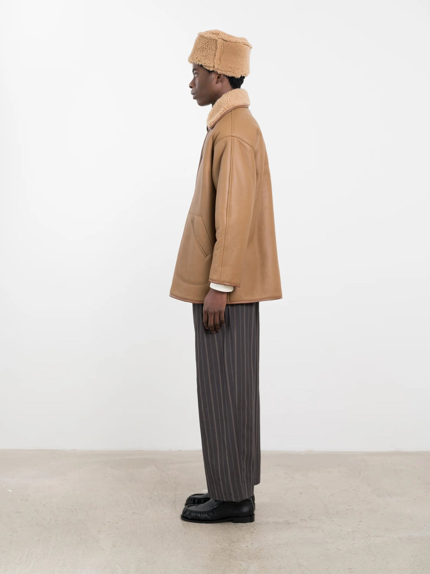 Tan Leather Back Curly Ronny Jacket