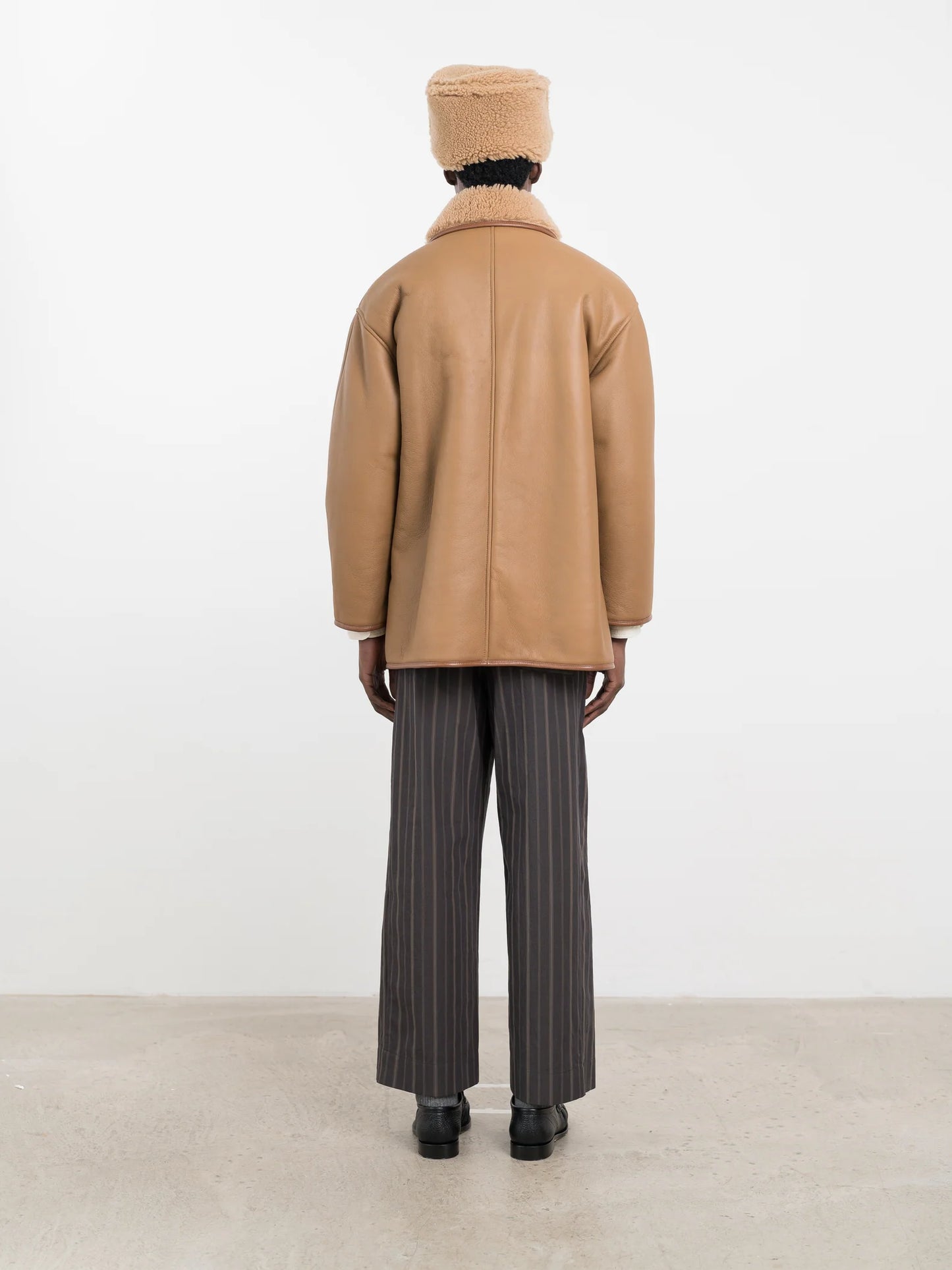 Tan Leather Back Curly Ronny Jacket