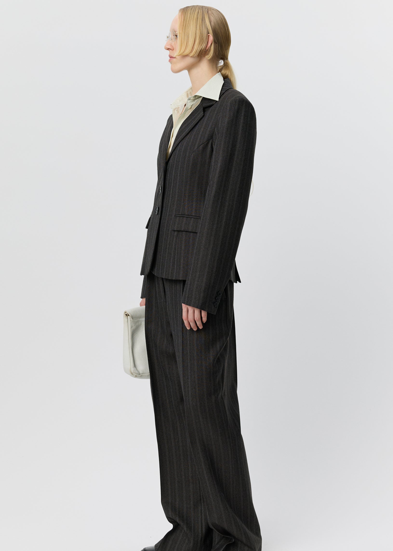 mfpen Index Blazer - Dark Brown Archive Stripe