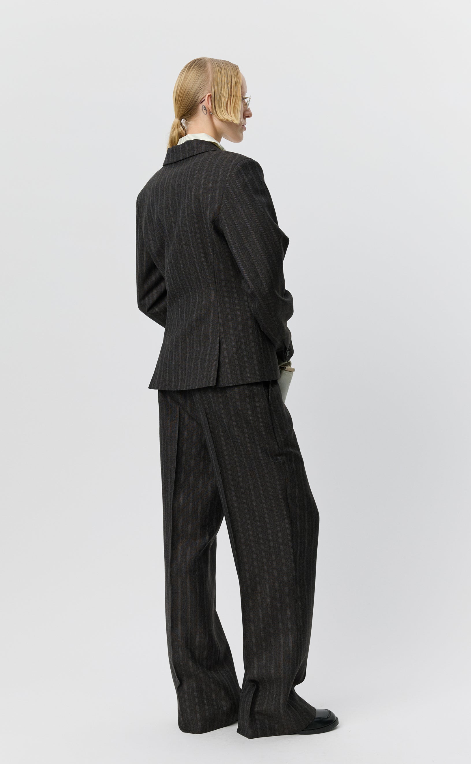 mfpen Index Blazer - Dark Brown Archive Stripe