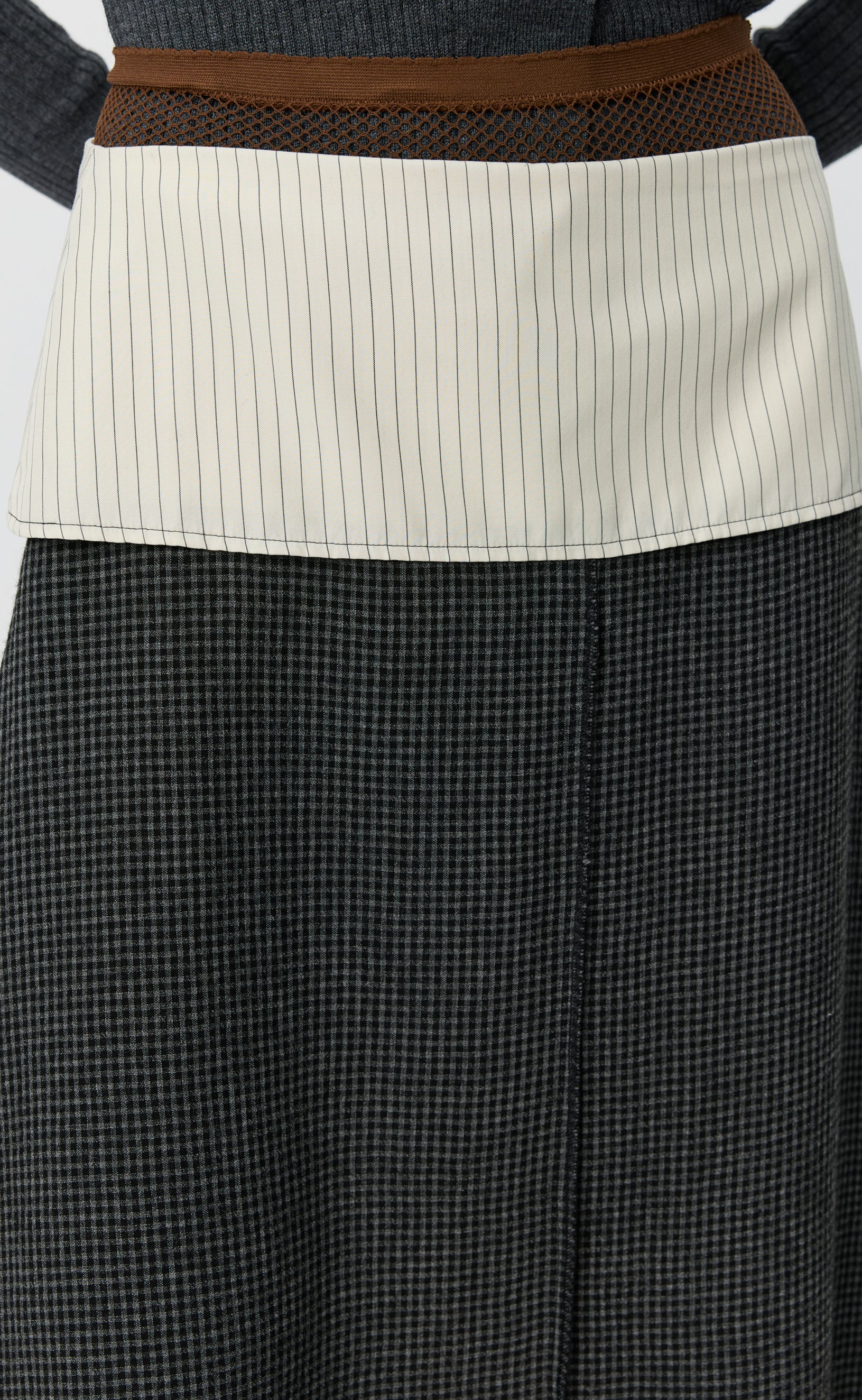 mfpen Committee Skirt - Dark Grey Check