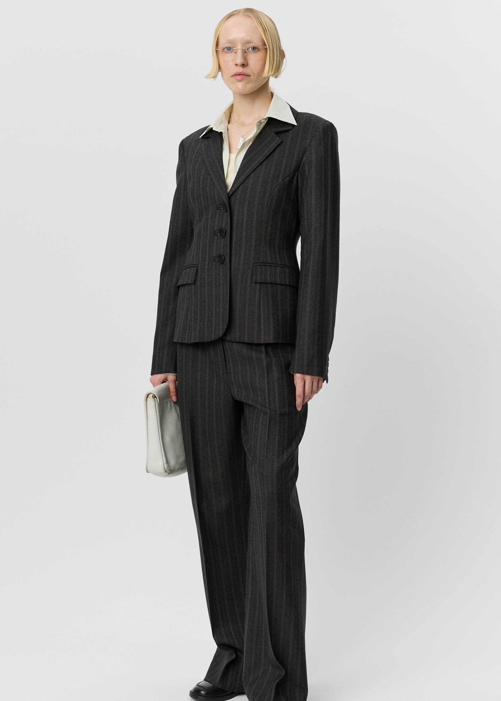 mfpen Index Blazer - Dark Brown Archive Stripe
