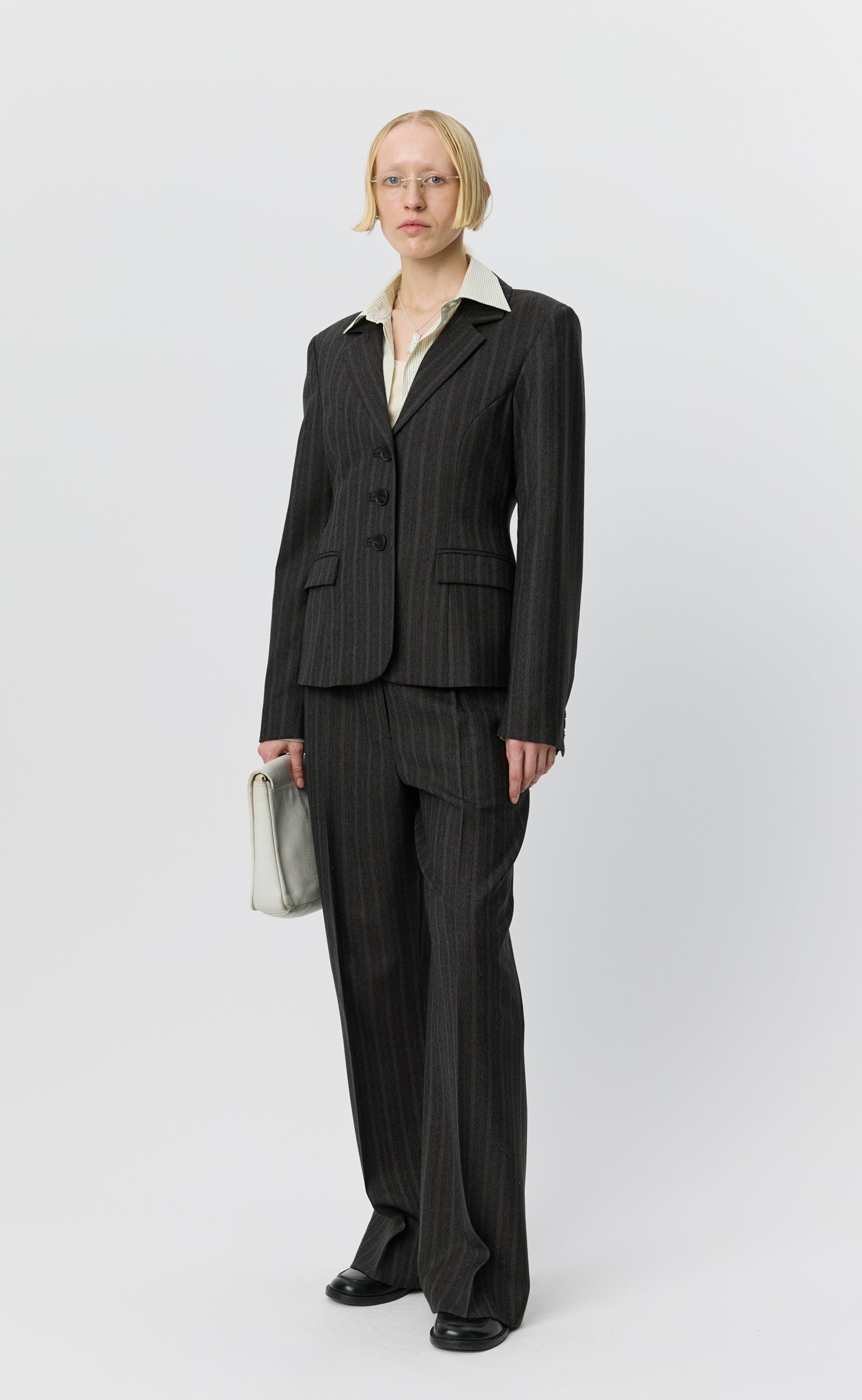 mfpen Index Blazer - Dark Brown Archive Stripe